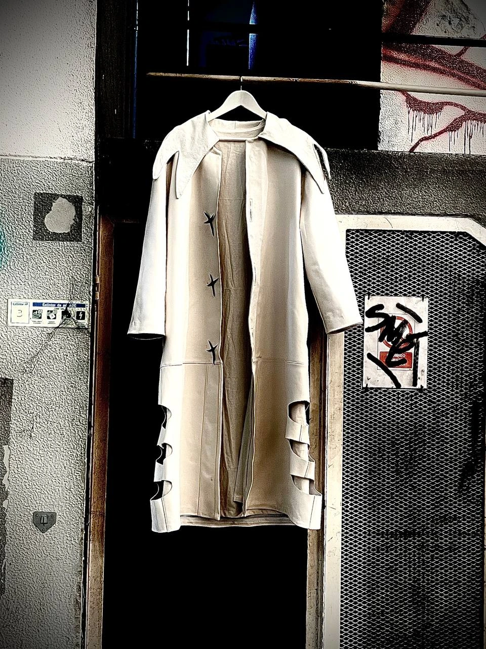 Leather Trench Coat «The Process of Becoming Samson», image 6